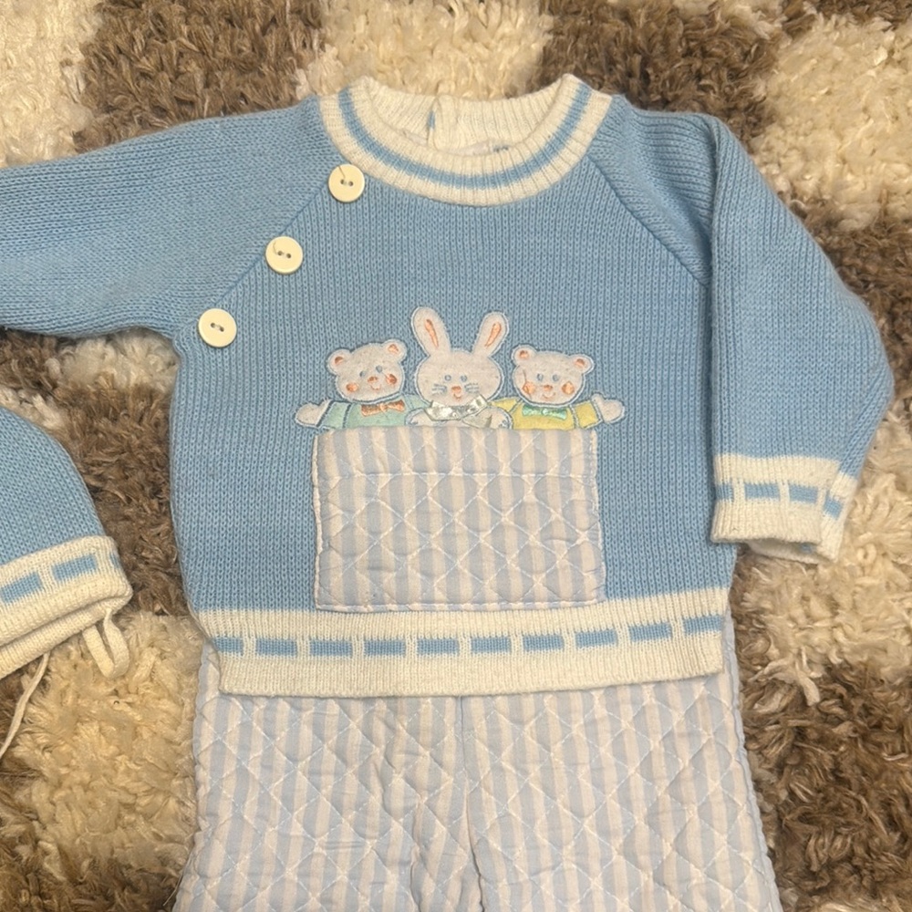 Doe Spun Vintage Knit Baby Outfit
